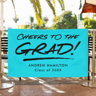 Banderoles Turquoise Cheers to the Grad Graduation
