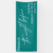 Banderoles Turquoise Contemporain La Nuit Avant L'Accueil (Vertical)