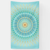 Banderoles Turquoise Gold Boho Mandala (Vertical)