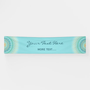 Banderoles Turquoise Gold Boho Mandala