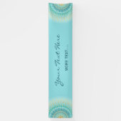 Banderoles Turquoise Gold Boho Mandala (Vertical)