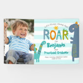 Banderoles Turquoise Preschool Graduol Photo Dinosaur Garçon (Horizontal)