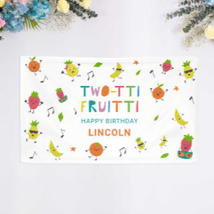 Banderoles Tutti Fruitti Anniversaire Personnalisé Fruits Mig