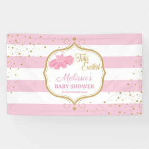 Banderoles Tutu ballerina rose et or parties scintillant baby