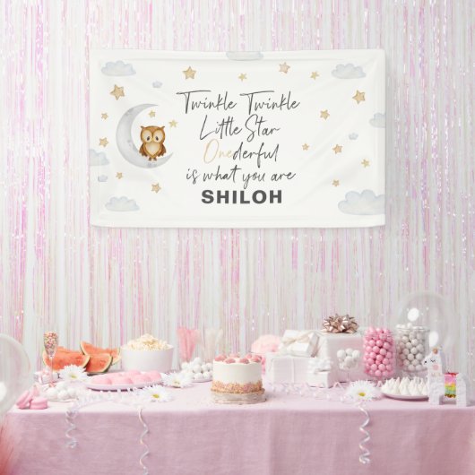 Banderoles Twinkle Little Star 1er anniversaire (Fête)