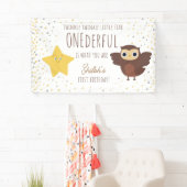 Banderoles Twinkle Little Star avec chouette amicale 1er anni (En situation)