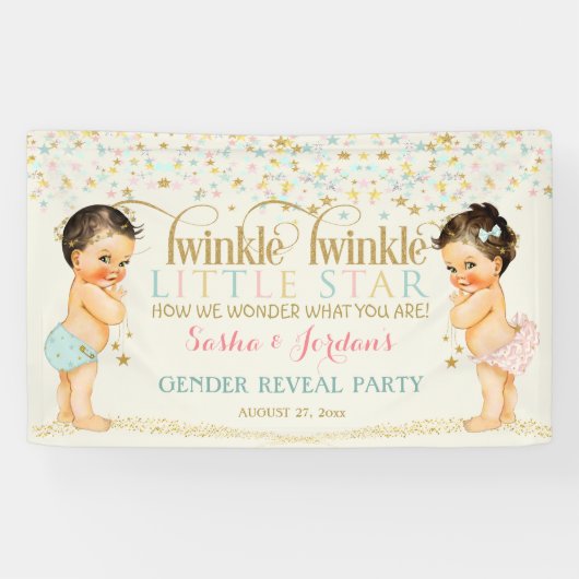 Banderoles Twinkle Little Star Baby Genre Neutral (Horizontal)