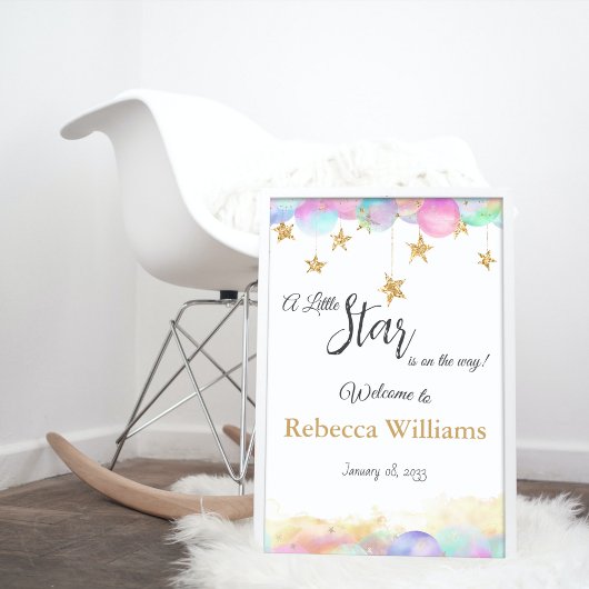 Banderoles Twinkle Little Star Rainbow Bubbles Baby shower