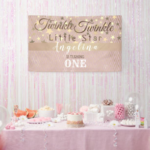 Banderoles Twinkle Twinkle Little Star 1er anniversaire