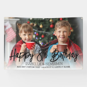 Banderoles Twins Anniversaire Fête Enfants N'importe quel âge