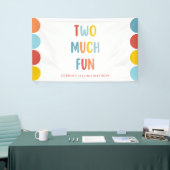 Banderoles Two Much Fun 2nd Birthday Party Banner (Salon professionnel)