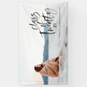 Banderoles typographie aquarelle moderne diplôme photo café (Vertical)