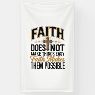 Banderoles Typographie chrétienne Foi les rend possibles Des