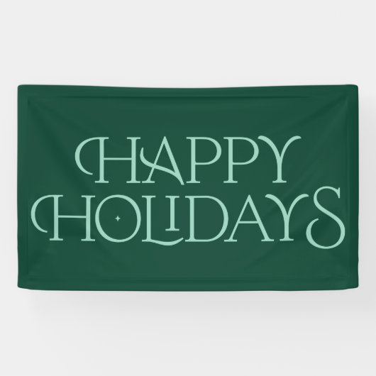 Banderoles Typographie de la serif de Happy Holidays moderne (Horizontal)