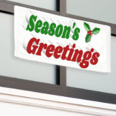 Banderoles Typographie de Noël à Holly Joyeuses Fêtes (Bâtiment extérieur)