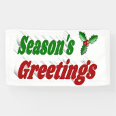 Banderoles Typographie de Noël à Holly Joyeuses Fêtes (Horizontal)