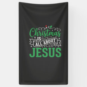 Banderoles Typographie de Noël, c'est tout sur Jésus