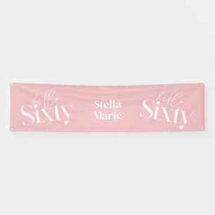 Banderoles Typographie minimaliste moderne simple 60e anniver