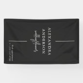 Banderoles Typographie moderne Noir et blanc Élégant Minimal (Horizontal)