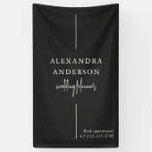 Banderoles Typographie moderne Noir et blanc Élégant Minimal (Vertical)