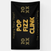 Banderoles Typographie moderne Pop Fizz Clink (Vertical)