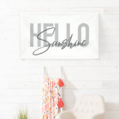Banderoles Typographie moderne, simple et cool Bonjour Sunshi (En situation)
