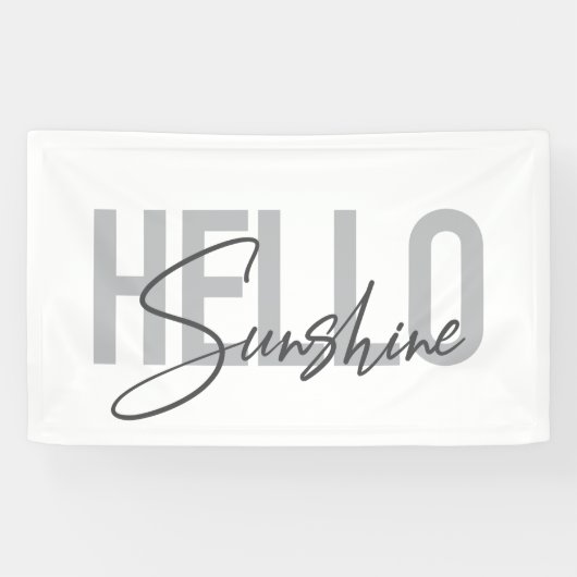 Banderoles Typographie moderne, simple et cool Bonjour Sunshi (Horizontal)