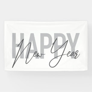 Banderoles Typographie moderne, simple et cool du Joyeux Nouv