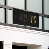 Banderoles Typographie noire élégante heureuse d'or de Diwali (Bâtiment extérieur)