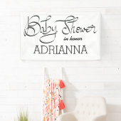 Banderoles Typographie simple moderne de baby shower (En situation)