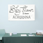 Banderoles Typographie simple moderne de baby shower (Salon professionnel)