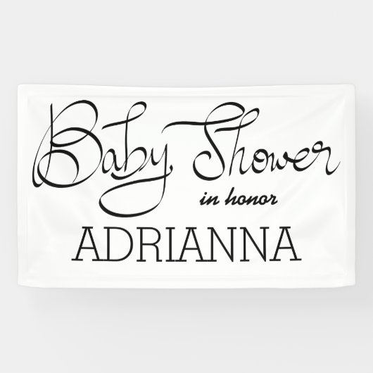 Banderoles Typographie simple moderne de baby shower (Horizontal)