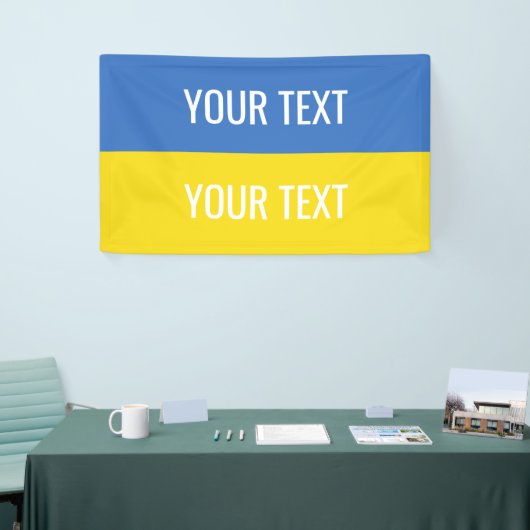 Banderoles Ukraine Personnaliser le drapeau national Ukraine (Salon professionnel)