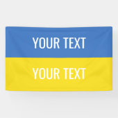 Banderoles Ukraine Personnaliser le drapeau national Ukraine (Horizontal)