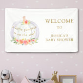 Banderoles Un Baby shower d'automne pour petite fille Citroui