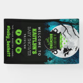 Banderoles Un Bébé brasse Baby shower Halloween Bienvenue (Horizontal)