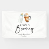 Banderoles Un Bébé Brasse Une Bouteille Baby shower En Verre  (Horizontal)