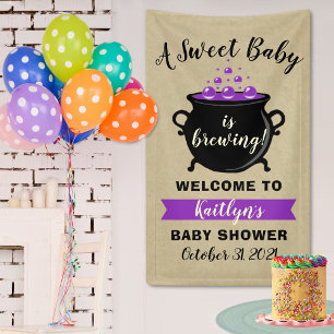 Banderoles Un Bébé Doux Brasse Le Baby shower D'Halloween