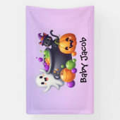 Banderoles Un bébé est en train de brasser le baby shower en  (Verticale)