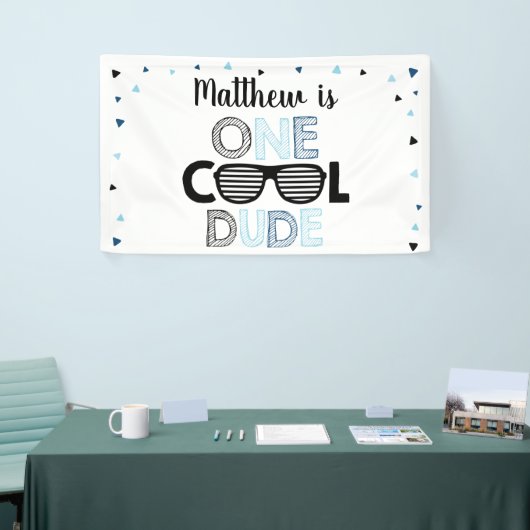 Banderoles Un Cool Dude Lunettes de soleil garçon Anniversair (Salon professionnel)