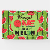 Banderoles UN dans Melon Watermelon 1er anniversaire (Horizontal)