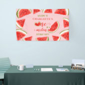 Banderoles Un Dans Un Melon Watermelon Rose Accueil Anniversa (Salon professionnel)