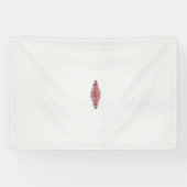 Banderoles un design de motif rouge et blanc (Horizontal)