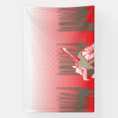 Banderoles Un design graphique dynamique présente un motif ro (Verticale)