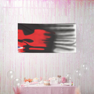 Banderoles Un design graphique rouge avec un habillage géomét