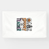 Banderoles Un design vectoriel Halloween d'un professeur effr (Horizontal)