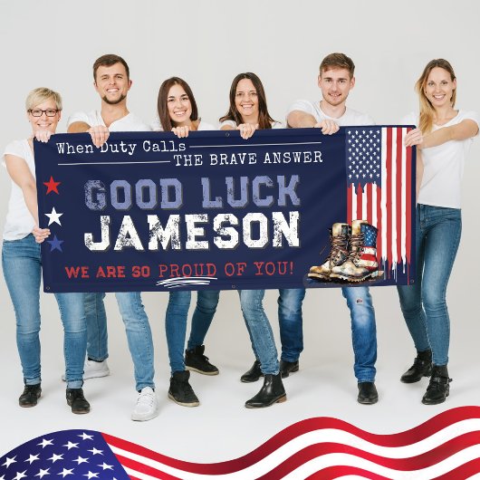 Banderoles Un drapeau militaire US Boots 2,5x6' Va dans le Pa