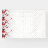 Banderoles Un ensemble complexe de design floral noir et blan (Horizontal)