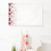 Banderoles Un ensemble complexe de design floral noir et blan (Insitu)