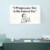 Banderoles Un impôt progressif est l'impôt le plus juste (Salon professionnel)